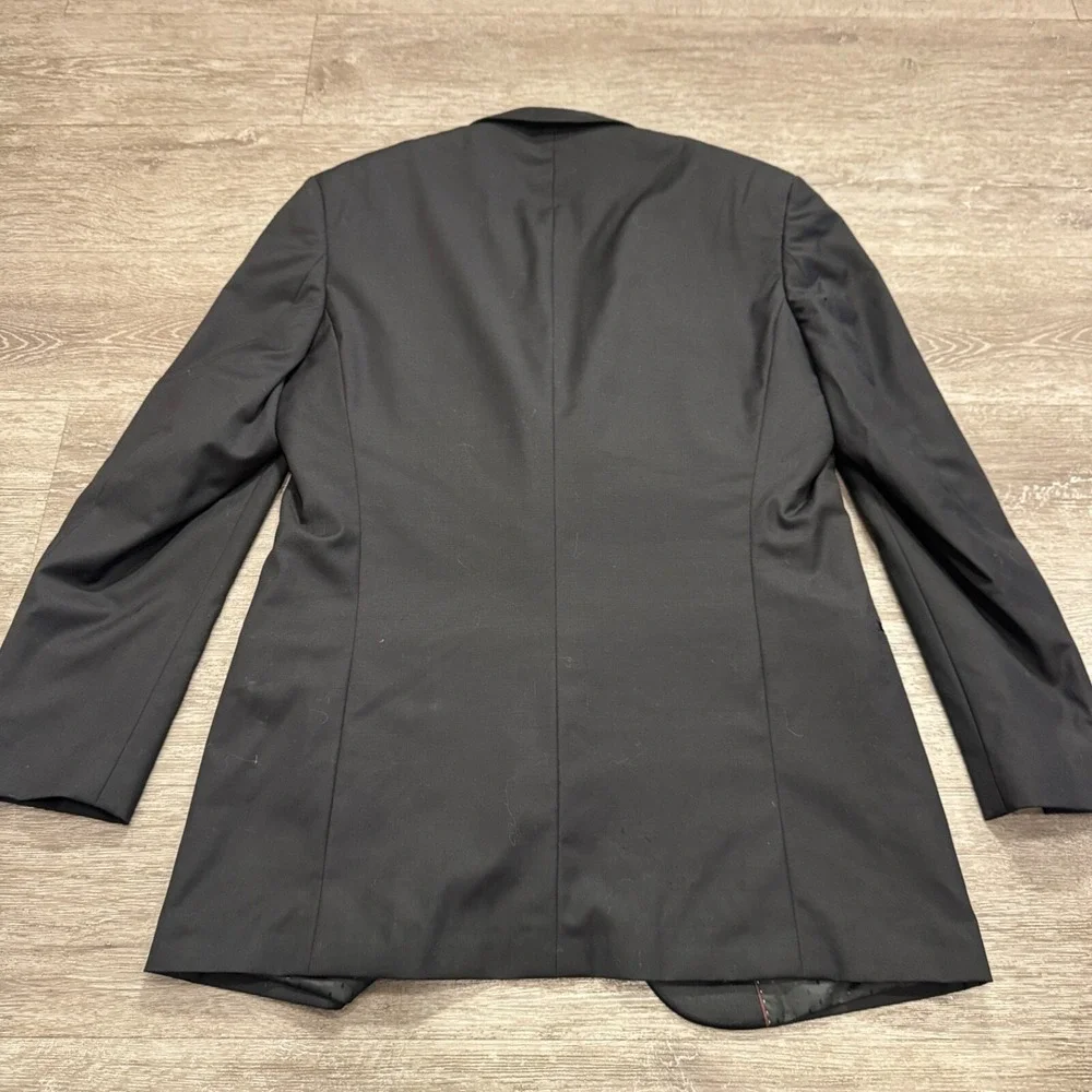 Italian Merino Wool Sport Coat Mens 44 L‎ Stretch Savvi Lama Lux Italy Blazer